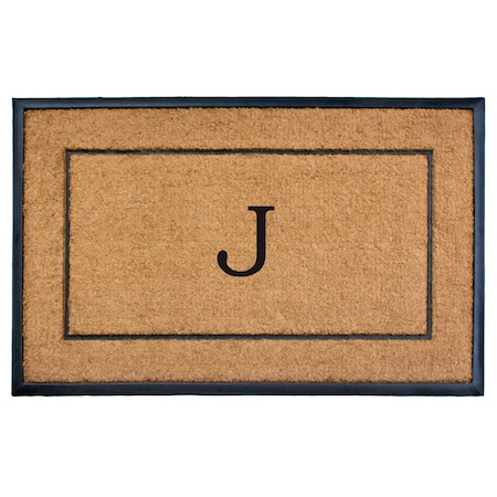 Calloway Mills Monogram Door Mat, Black, Natural, 30 in W x 48 in L 101633048J